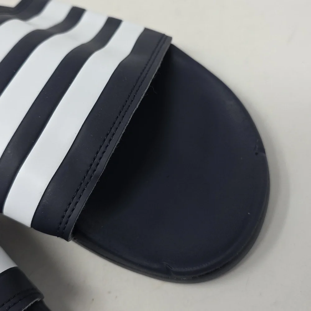 adidas Black and White Slide Sandals Mens Size 7